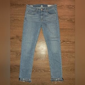 Rag & Bone Faded Ankle Capri Jeans Frayed Hem 27